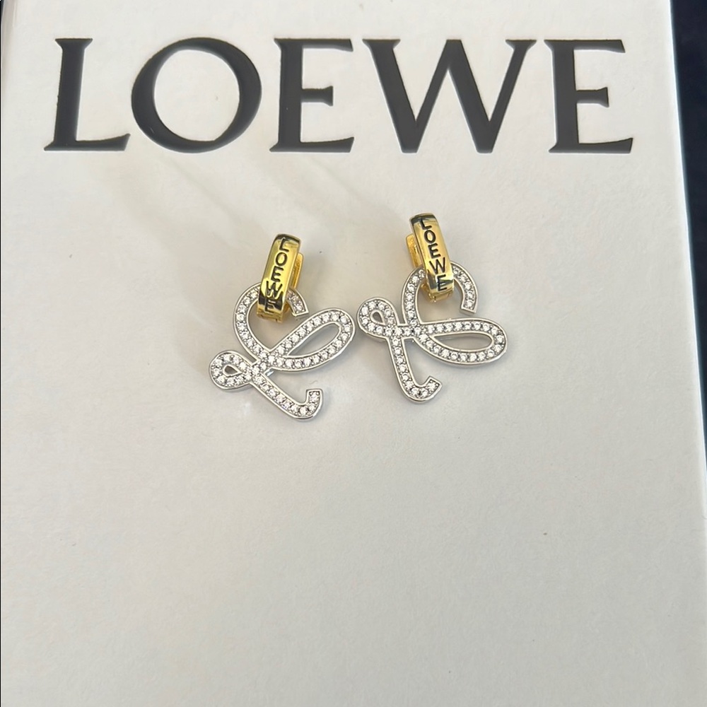 Loewe Gold and Silver Women's Earrings